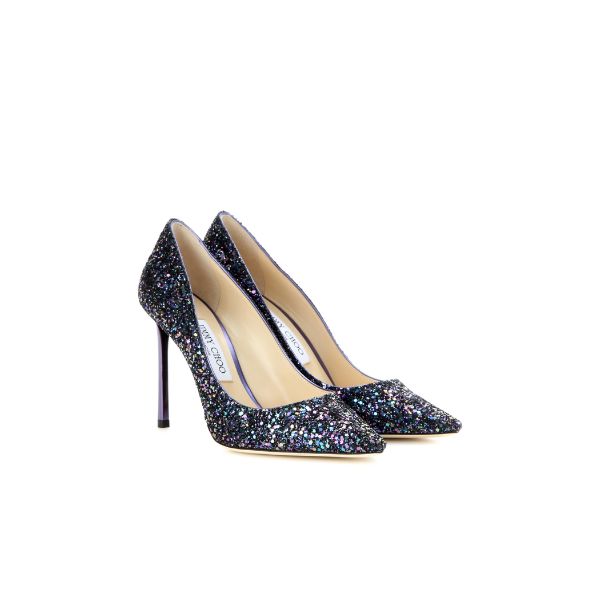 Jimmy Choo Romy 100 Glitter Pumps